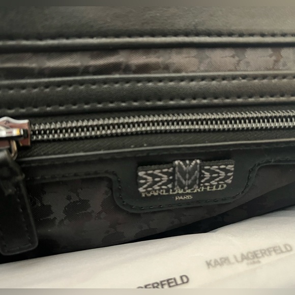 NWT Karl Lagerfeld Agyness Eiffel Tower Print Shoulder Bag - Picture 14 of 16